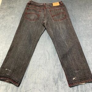 Brooklyn Basement Jeans Mens 38x32 Gray Denim Ramie Cotton Straight Leg Outdoor